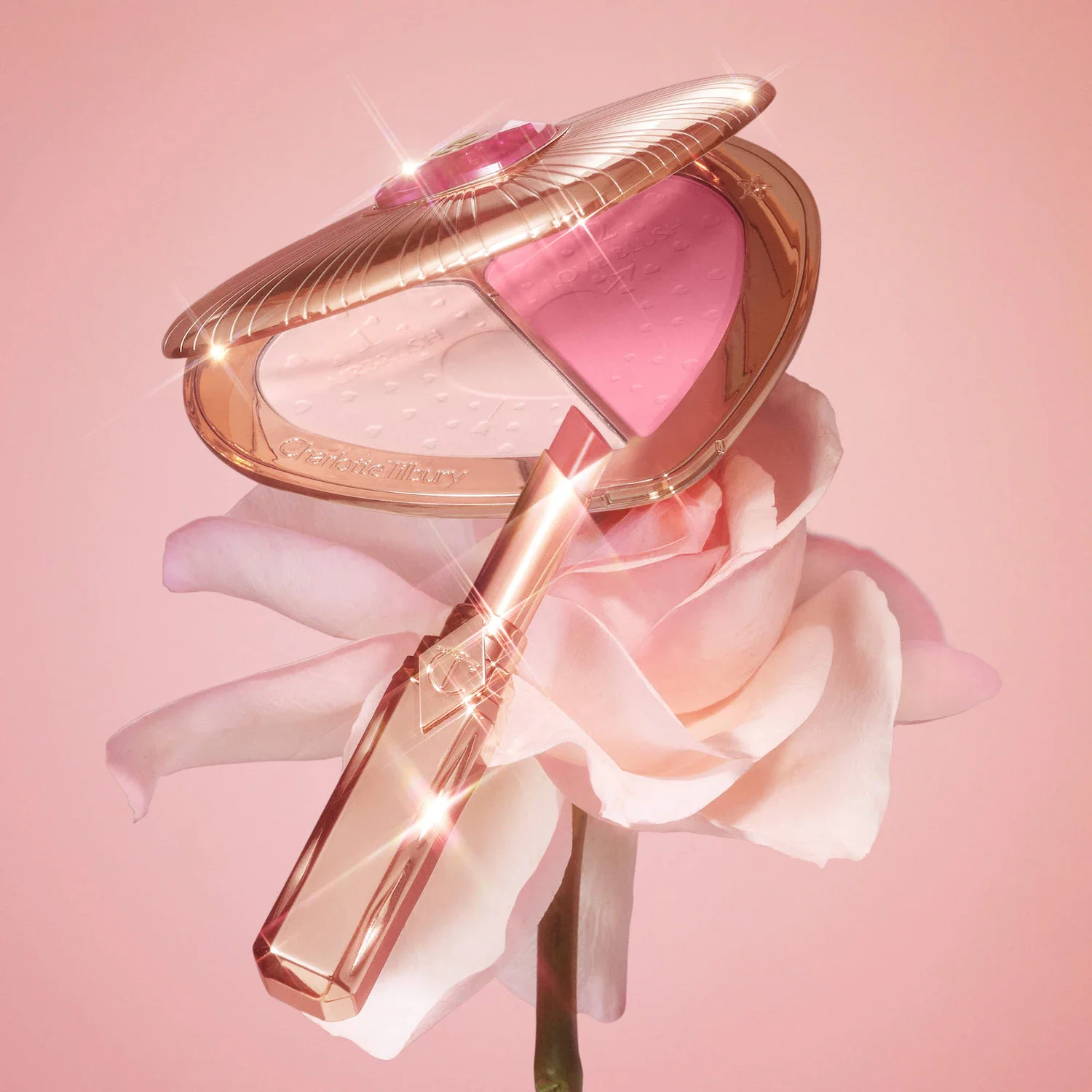 Pillow Talk Beauty Soulmates Airbrush Flawless Finish Brightening and Blush Powder Palette — foto 9 de 11