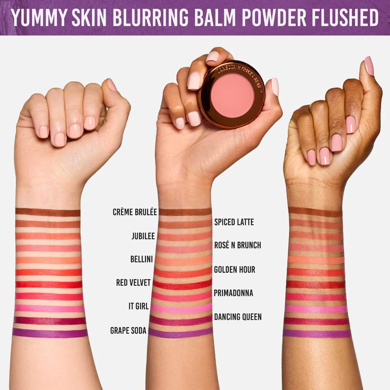 Yummy Skin Blurring Balm Powder Flushed - Matte Color for Cheek & Lip — foto 3 de 20