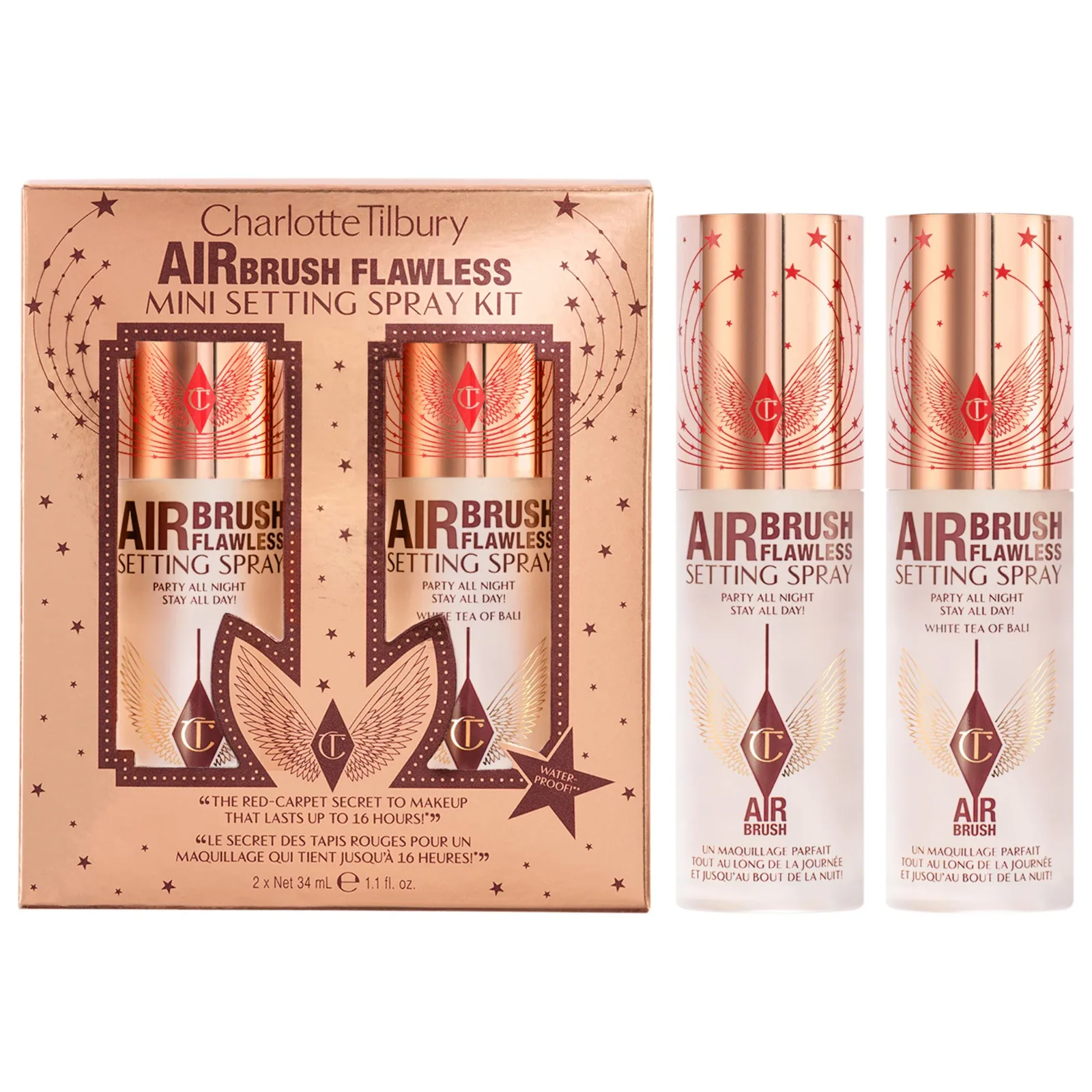 Mini Airbrush Flawless Hydrating & Waterproof Setting Spray Duo Gift Set — foto 1 de 7