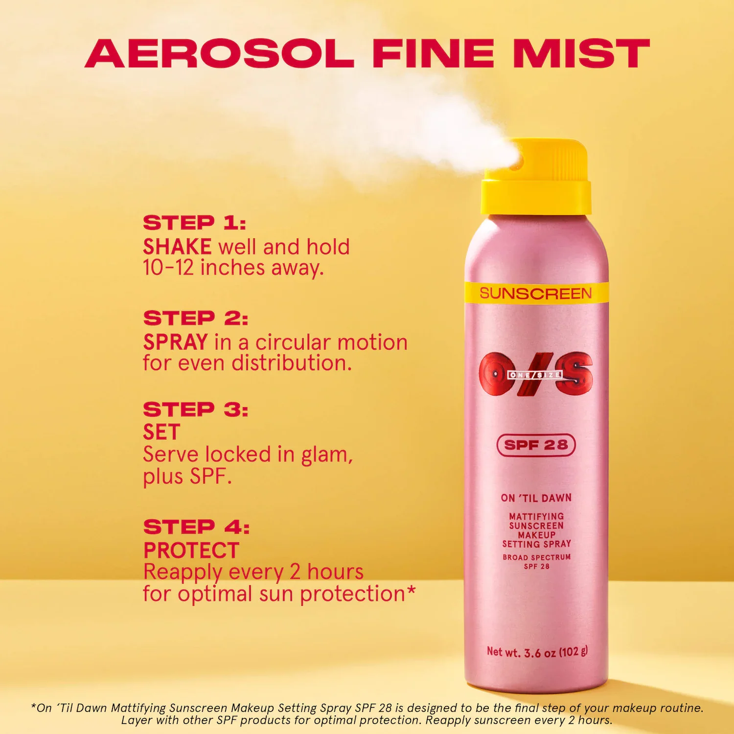 Mini On 'Til Dawn Makeup Setting Spray with SPF 28 — foto 5 de 10